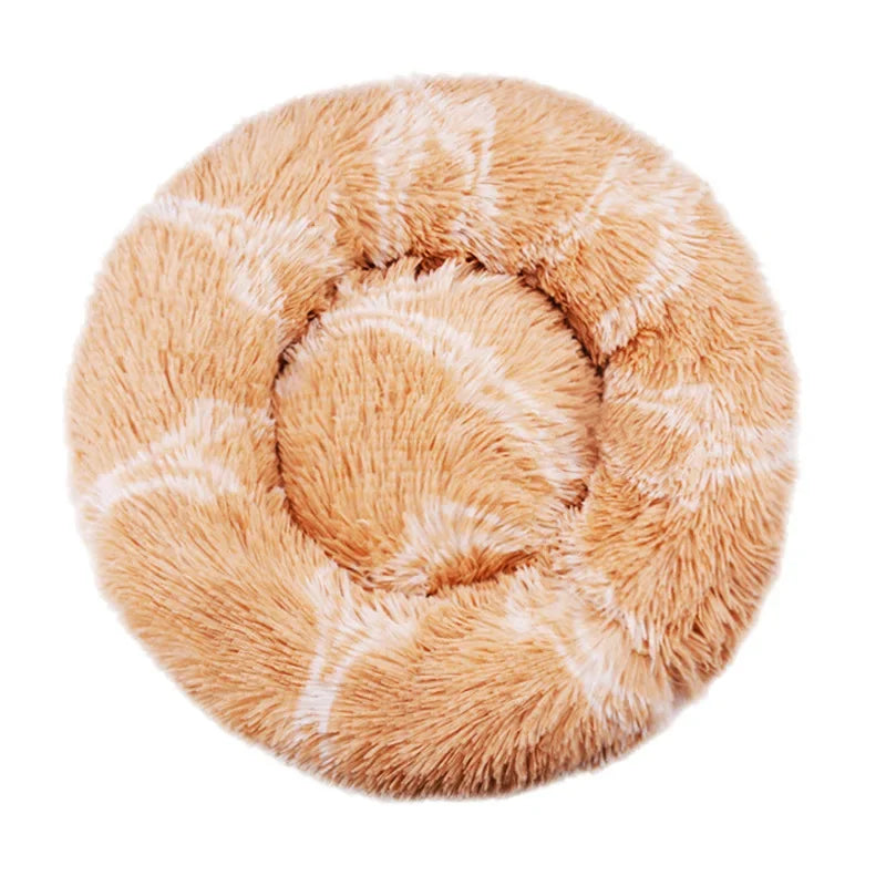 40-90cm Round Pet Bed – Super Soft Plush Dog Bed for Large & Medium Dogs, Cozy Winter Cat House