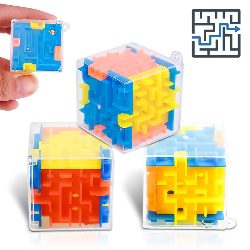 2pcs Kids 3D Transparent Maze Puzzle – Educational Pressure Relief Toy for Children