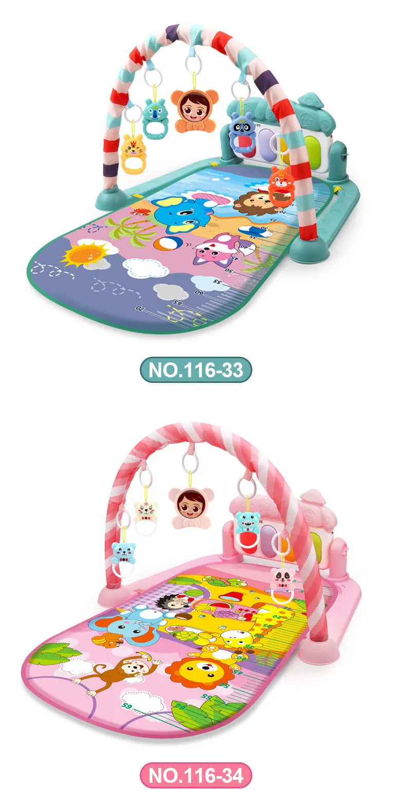 Baby Activity Gym Play Mat – Musical Multifunctional Fitness Frame & Educational Crawling Carpet