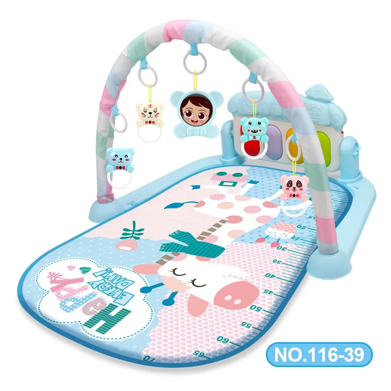 Baby Activity Gym Play Mat – Musical Multifunctional Fitness Frame & Educational Crawling Carpet