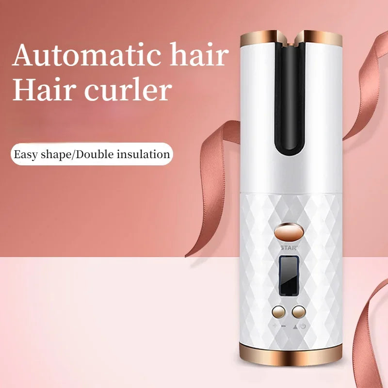 Automatic Hair Curler – 3 Color Options, USB Charging, Wireless Rotating Curling Iron, Anti-Scalding