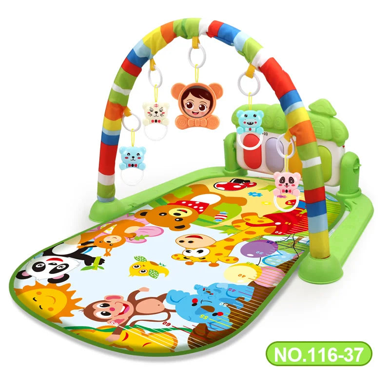 Baby Activity Gym Play Mat – Musical Multifunctional Fitness Frame & Educational Crawling Carpet