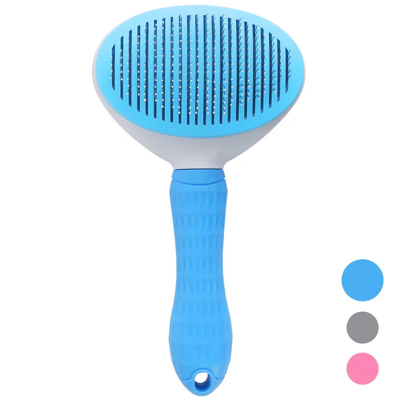 Self-Cleaning Pet Hair Removal Comb – Cat Slicker Brush & Dog Grooming Brush for Effective Fur Removal