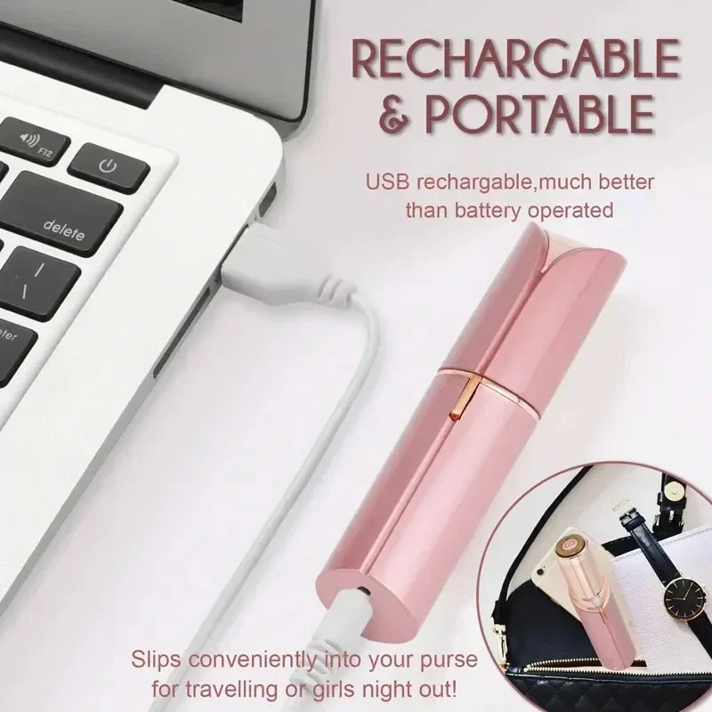 Xiaomi Portable Lipstick Shaped Women Electric Epilator – Eyebrow Trimmer & Painless Facial Hair Removal Shaver