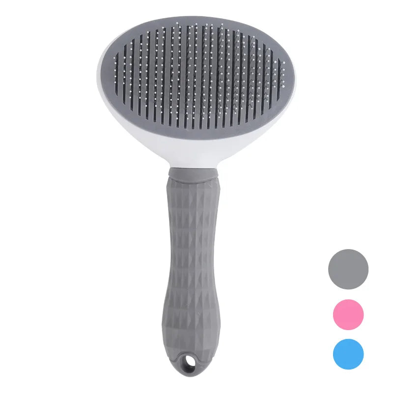 Self-Cleaning Pet Hair Removal Comb – Cat Slicker Brush & Dog Grooming Brush for Effective Fur Removal