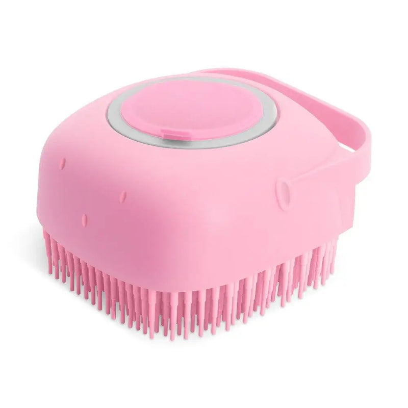 Pet Dog Shampoo Brush – 2.7oz 80ml Cat Massage Comb, Soft Silicone Rubber Grooming Scrubber for Bathing Short Hair