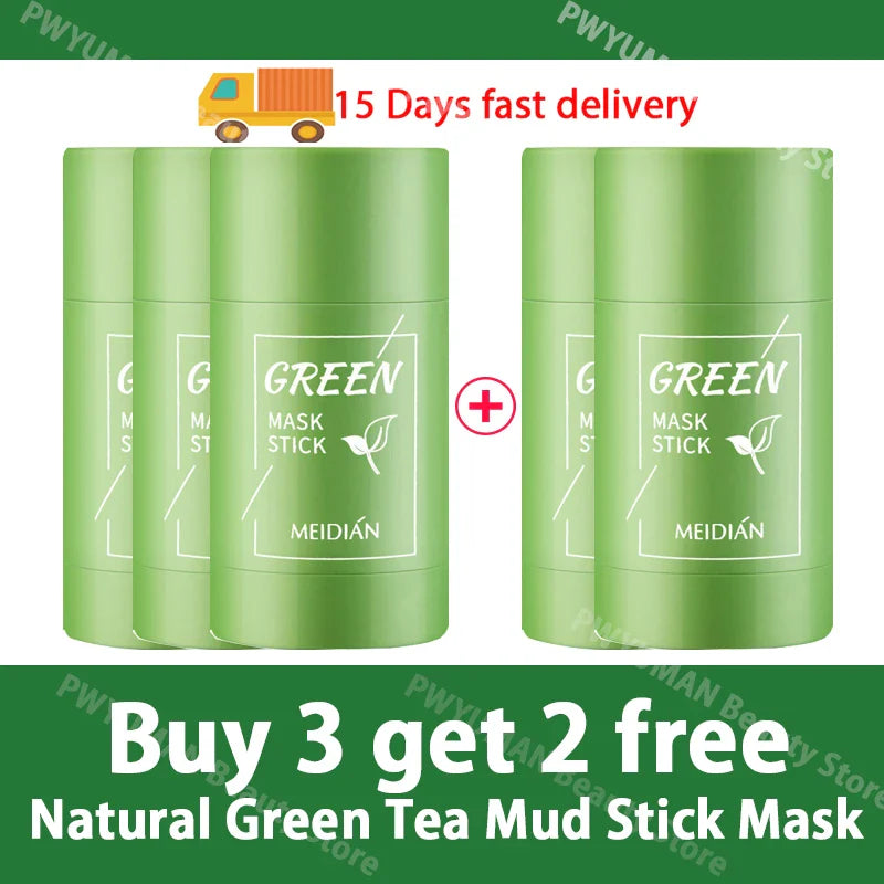 Original Green Tea Facial Blackhead Remover – Solid Mask for Acne, Blemishes, and Pore Shrinking Skin Care