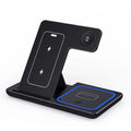 30W LED Fast Wireless Charger Stand – 3-in-1 Foldable Charging Station for iPhone, Apple Watch & AirPods