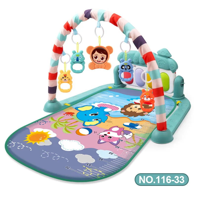 Baby Activity Gym Play Mat – Musical Multifunctional Fitness Frame & Educational Crawling Carpet