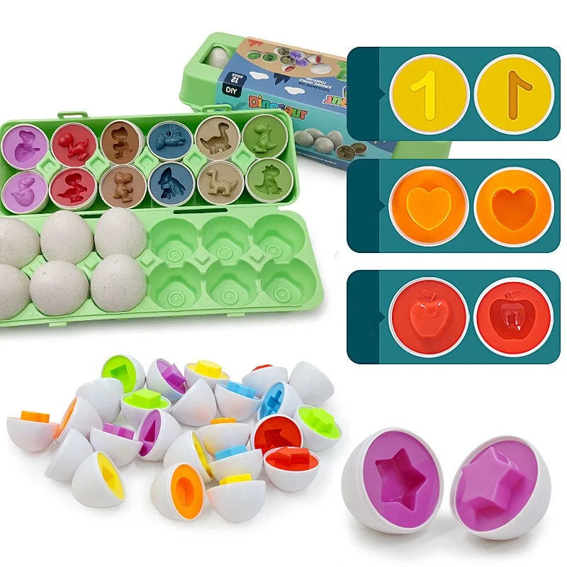 Baby Learning Educational Toy – Smart Egg Shape Matching Sorter Montessori Toy for Kids