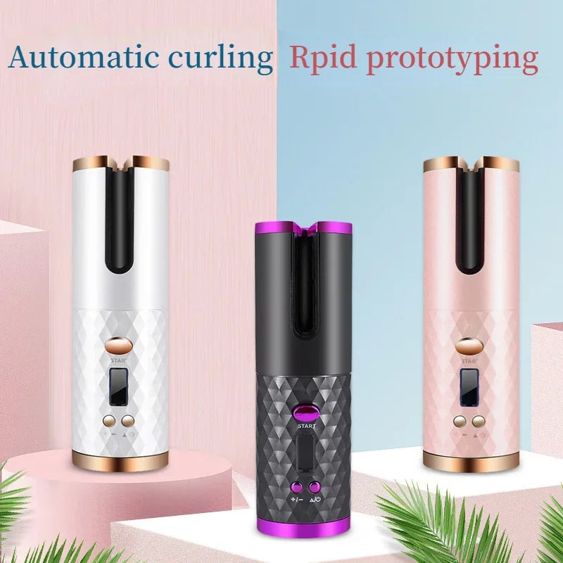 Automatic Hair Curler – 3 Color Options, USB Charging, Wireless Rotating Curling Iron, Anti-Scalding