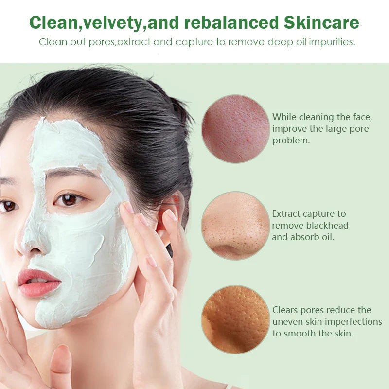 Original Green Tea Facial Blackhead Remover – Solid Mask for Acne, Blemishes, and Pore Shrinking Skin Care