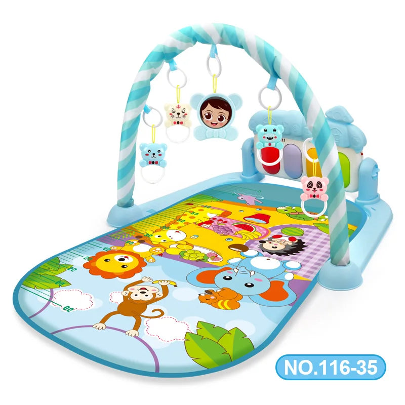 Baby Activity Gym Play Mat – Musical Multifunctional Fitness Frame & Educational Crawling Carpet